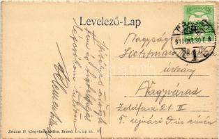 1911 Brassó, Kronstadt, Brasov; Fellegvártól. Zeidner H. / general view