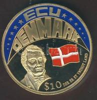 Libéria 2001. 10$ "ECU-Dánia" bicolor T:PP