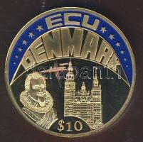 Libéria 2002. 10$ "ECU-Dánia" bicolor T:PP