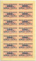 1975. Vásárlási engedély - 200kg Gázolaj vagy Tüzelőolaj (14x) bélyeg, teljes ív T:II
