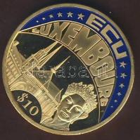 Libéria 2002. 10$ "ECU-Luxemburg" bicolor T:PP