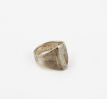 Ezüst(Ag) gyűrű, jelzett, méret: 60, nettó: 10,4 g