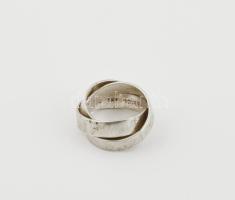 Ezüst(Ag) gyűrű, jelzett, méret: 50, nettó: 6,8 g