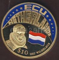 Libéria 2001. 10$ "ECU-Hollandia" bicolor T:PP