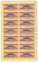 1975. Vásárlási engedély - 200kg Gázolaj vagy Tüzelőolaj (14x) bélyeg, teljes ív T:II-