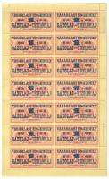 1975. Vásárlási engedély -1T Gázolaj vagy Tüzelőolaj (14x) bélyeg, teljes ív T:II perforálásnál kis szakadás