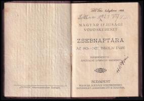 1929 A Magyar Vöröskereszt ifjúsági zsebnaptára