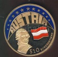 Libéria 2000. 10$ "ECU-Ausztria" bicolor T:PP