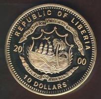 Libéria 2000. 10$ "ECU-Ausztria" bicolor T:PP