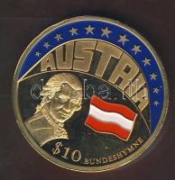 Libéria 2000. 10$ "ECU-Ausztria" bicolor T:PP