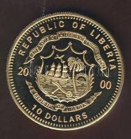 Libéria 2000. 10$ "ECU-Ausztria" bicolor T:PP