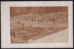 cca 1916 I. világháborús katonák temetője. fotólap 14x9 cm