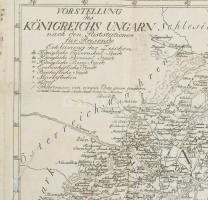 cca 1800 Vorstellung des Königreichs Ungarn nach den Poststationen für Reisende, Korabinsky in Press...