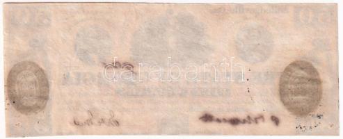 Amerikai Konföderációs Államok / Georgia / Milledgeville 1862. 50$ "98216" sorszámmal T:II...