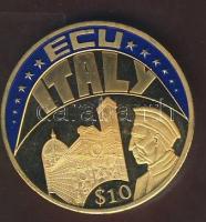 Libéria 2002. 10$ "ECU-Olaszország" bicolor T:PP