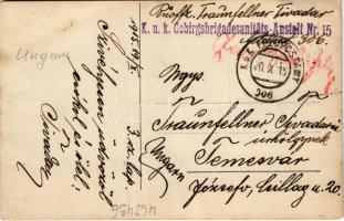 1915 Osztrák-magyar katonai fotó Erdélyből (?), vasúti híd, viadukt, gőzmozdony, vonat / WWI Austro-...