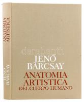 Barcsay, Jenő: Anatomía artística del cuerpo humano. Barcelona, 1982., Daimon. Spanyol nyelven. Kiadói egészvászon-kötés.