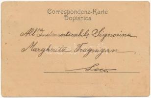 Herzegovinische Volkstypen. Bosn. Mädchen / Bosnian folklore (ragasztónyom / glue marks)