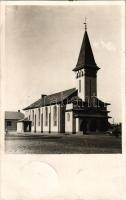1935 Debreceni, Szabadságtelepi Református Templom. photo + NYÍRÁBRÁNY-DEBRECEN 206 vasúti mozgóposta