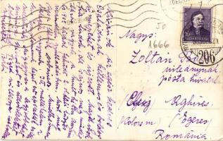 1935 Debreceni, Szabadságtelepi Református Templom. photo + "NYÍRÁBRÁNY-DEBRECEN 206" vasú...