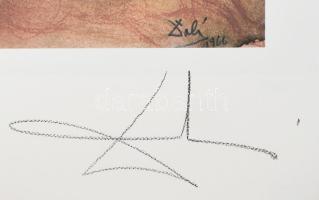 Salvador Dalí (1904-1989): Cím nélkül. Ofszet-litográfia, papír. Jelzett a nyomaton. Számozott: 21/3...