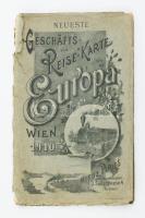 1910 Neueste Geschäfts- und Reisekarte von Europa / Európa kereskedelmi és utazási térképe, 1 : 5.00...