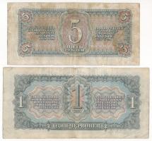 Szovjetunió 1937. 1Ch + 1938. 5R T:III
Soviet Union 1937. 1 Chervonetz + 1938. 5 Rubles C:F
Krause...
