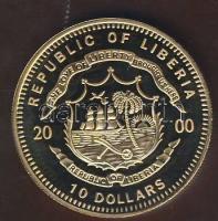 Libéria 2000. 10$ "ECU-Spanyolország" bicolor T:PP