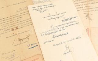 M. Kir. Államvasutak (MÁV) fejléces levelezőlapok, iratok, levelek, stb., vegyesen, több mint 30 db