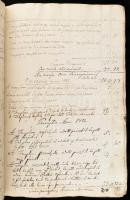 1777--1885 Oszkó/Felső-Oszkó (Vas megye) templom könyve, benne kiadások, kisebb részben bevételekkel...