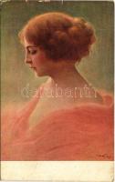 1915 Lady art postcard s: V. Kotas (EB)