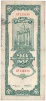 Kína / Shanghai 1930. 20CGU T:III tűlyukak
China / Shanghai 1930. 20 Customs Gold Units C:F pin hol...