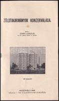 Csiki László: Zöldtakarmányok konzerválása. Keszthely, 1928., Nádai I. és Fia. Szövegközti illusztrá...