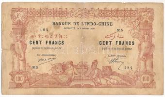 Francia Szomáliföld 1920. 100Fr T:III- French Somaliland 1920. 100 Francs C:VG Krause P#5