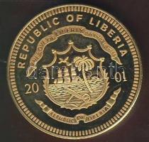 Libéria 2001. 10$ "ECU-Görögország" bicolor T:PP