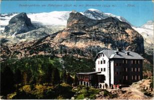 1909 Passo Fedaia, Fedajapass (Südtirol); Bambergerhaus am Fedajapass mit Marmolata / tourist house (EK)