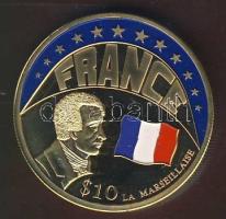 Libéria 2000. 10$ "ECU-Franciaország" bicolor T:PP