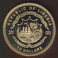 Libéria 2000. 10$ "ECU-Franciaország" bicolor T:PP