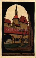 1918 Bressanone, Brixen (Südtirol); Kreuzgang mit Johannes Kirche (EK)