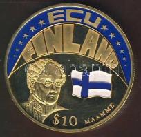 Libéria 2001. 10$ "ECU-Finnország" bicolor T:PP