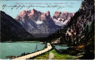 1908 Ampezzotal, Valle dAmpezzo (Südtirol); Dürrensee mit Monte Cristallo / Lago di Landro / lake
