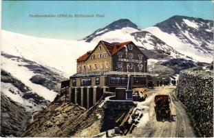 Passo dello Stelvio, Stilfser Joch (Südtirol), Hotel Ferdinandshöhe / hotel, road with automobile