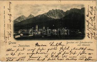 1901 San Candido, Innichen (Südtirol); mit Schusterspitze und Haunold / general view with mountains (EK)
