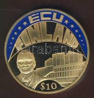 Libéria 2002. 10$ "ECU-Finnország" bicolor T:PP