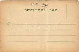 Temesvár, Timisoara; Andrássy út, villamos. Uhrmann Henrik kiadása / street view, tram. Floral (kopo...