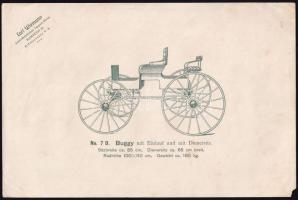 cca 1900 Carl Wiemann Hamburg kocsigyártó képes ismertetői hintókról. 27 lap 29 képpel, kijára kötés...