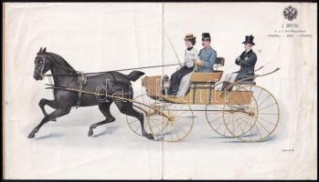 cca 1900 Carl Wiemann Hamburg kocsigyártó képes ismertetői hintókról. 27 lap 29 képpel, kijára kötés...