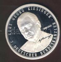 Németország DN "Kancellárok - Kurt Georg Kiesinger" Ag emlékérem 20g T:PP