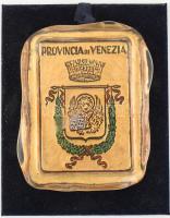 Velence tartomány címere asztali dísz. A tartományi főnök ajándéka, egyedi darab, Kristály, réz, 20 cm