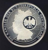 Németország DN "Kancellárok - Konrad Adenauer" Ag emlékérem 20g T:PP